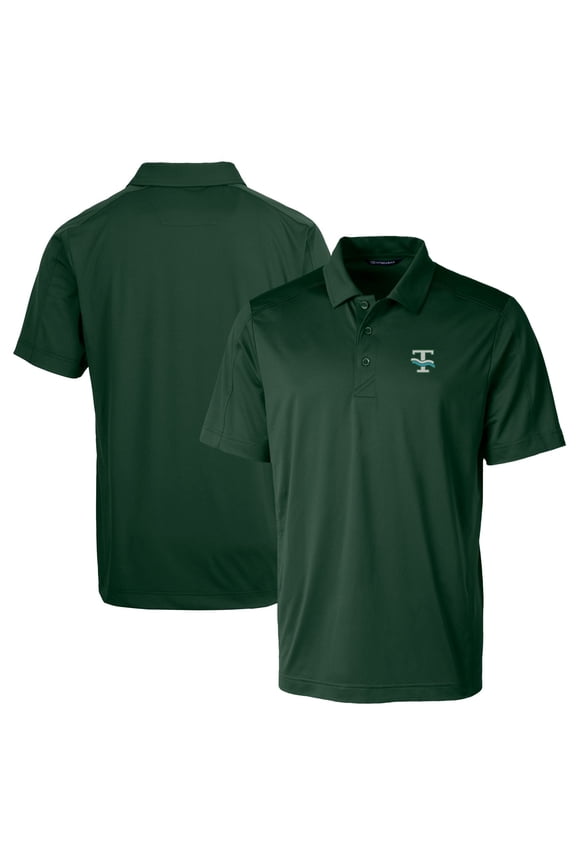 Men's Cutter & Buck Green Tulane Green Wave Team Logo Big & Tall Prospect Textured Stretch Polo