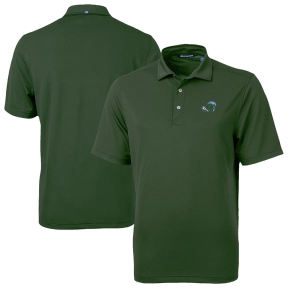 Men's Cutter & Buck Green Tulane Green Wave Virtue Eco Pique Recycled Polo