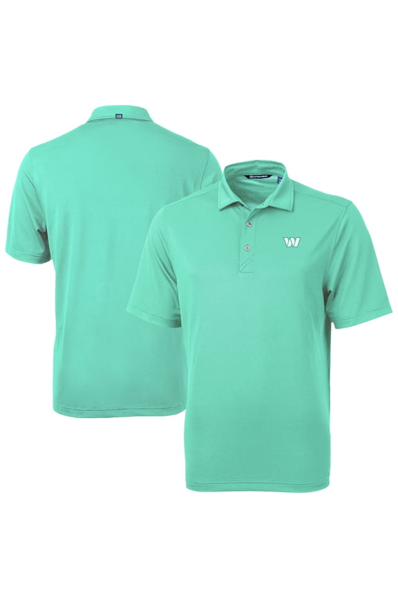 Men's Cutter & Buck Green Washington Commanders Virtue Eco Pique Recycled Polo