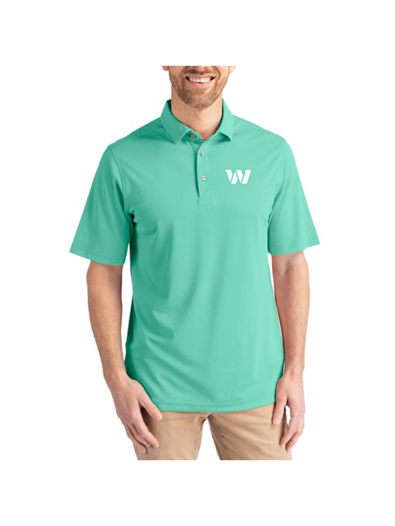 Men's Cutter & Buck Green Washington Commanders Virtue Eco Pique Recycled Polo