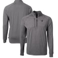 thumbnail image 1 of Men's Cutter & Buck Heather Black Atlanta Falcons Big & Tall Adapt Eco Raglan Quarter-Zip Jacket, 1 of 3
