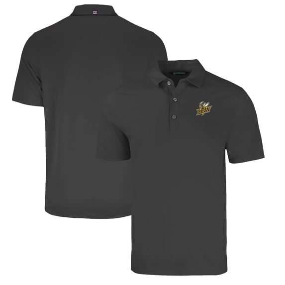 Men's Cutter & Buck Heather Black Baldwin Wallace Yellow Jackets Big & Tall Forge Eco Stretch Recycled Polo