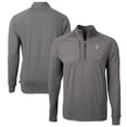 thumbnail image 1 of Men's Cutter & Buck Heather Black Baltimore Orioles Big & Tall Adapt Eco Raglan Quarter-Zip Jacket, 1 of 3