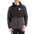 thumbnail image 1 of Men's Cutter & Buck Heather Black Big Ten Peshastin Eco Fleece Recycled Raglan Full-Zip Tri-Blend Hybrid Jacket, 1 of 2