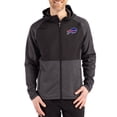 thumbnail image 1 of Men's Cutter & Buck  Heather Black Buffalo Bills Peshastin Eco Fleece Recycled Raglan Full-Zip Tri-Blend Hybrid Jacket, 1 of 2