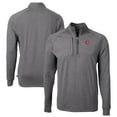 thumbnail image 1 of Men's Cutter & Buck Heather Black Cincinnati Reds Big & Tall Adapt Eco Knit Stretch Recycled Quarter-Zip Pullover Top, 1 of 3