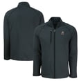 thumbnail image 1 of Men's Cutter & Buck  Heather Black Cleveland Browns Peshastin Eco Fleece Recycled Raglan Tri-Blend Full-Zip Jacket, 1 of 3