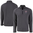 thumbnail image 1 of Men's-Cutter & Buck  Heather Black Colorado Rapids Peshastin Eco Fleece Recycled Quarter-Zip Pullover Top, 1 of 3