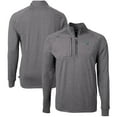 thumbnail image 1 of Men's Cutter & Buck Heather Black Detroit Lions Big & Tall Adapt Eco Raglan Quarter-Zip Jacket, 1 of 3