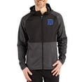 thumbnail image 1 of Men's Cutter & Buck Heather Black Duke Blue Devils Peshastin Eco Fleece Recycled Raglan Full-Zip Tri-Blend Hybrid Jacket, 1 of 2