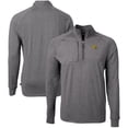 thumbnail image 1 of Men's Cutter & Buck Heather Black Green Bay Packers Big & Tall Adapt Eco Raglan Quarter-Zip Jacket, 1 of 3