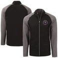 thumbnail image 1 of Men's-Cutter & Buck  Heather Black Inter Miami CF Adapt Eco Knit Hybrid Recycled Full-Zip Jacket, 1 of 3