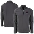 thumbnail image 1 of Men's Cutter & Buck Heather Black Inter Miami CF Peshastin Eco Fleece Recycled Raglan Half-Zip Top, 1 of 3