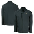 thumbnail image 1 of Men's Cutter & Buck  Heather Black Jacksonville Jaguars Peshastin Eco Fleece Recycled Raglan Tri-Blend Full-Zip Jacket, 1 of 3
