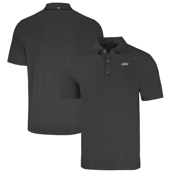 Men's Cutter & Buck Heather Black James Madison Dukes Big & Tall Forge Eco Stretch Recycled Polo