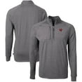 thumbnail image 1 of Men's Cutter & Buck Heather Black Kansas City Chiefs Big & Tall Adapt Eco Raglan Quarter-Zip Jacket, 1 of 3