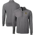 thumbnail image 1 of Men's Cutter & Buck Heather Black Pittsburgh Steelers Big & Tall Adapt Eco Raglan Quarter-Zip Jacket, 1 of 3
