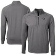 thumbnail image 1 of Men's Cutter & Buck Heather Black Pittsburgh Steelers Big & Tall Adapt Eco Raglan Quarter-Zip Jacket, 1 of 3