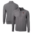 thumbnail image 1 of Men's Cutter & Buck  Heather Black Sacramento River Cats Adapt Eco Knit Heather Recycled Quarter-Zip Pullover, 1 of 3