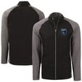 thumbnail image 1 of Men's-Cutter & Buck  Heather Black San Jose Earthquakes Adapt Eco Knit Hybrid Recycled Full-Zip Jacket, 1 of 3