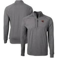thumbnail image 1 of Men's Cutter & Buck Heather Black Washington Commanders Big & Tall Adapt Eco Raglan Quarter-Zip Jacket, 1 of 3