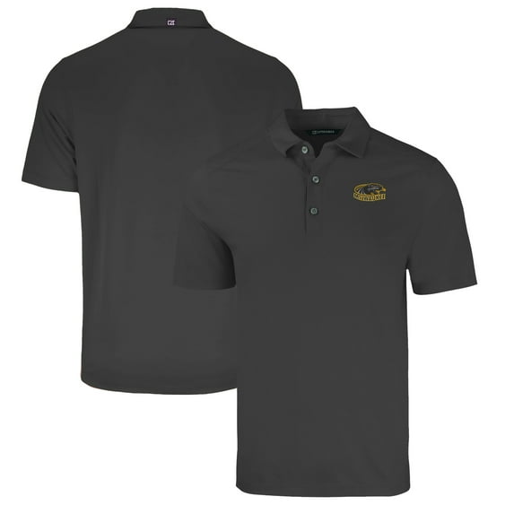 Men's Cutter & Buck Heather Black Wisconsin-Milwaukee Panthers Big & Tall Forge Eco Stretch Recycled Polo