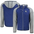 thumbnail image 1 of Men's Cutter & Buck Heather Blue/Heather Gray Frisco RoughRiders Mainsail Raglan Full-Zip Hoodie, 1 of 3