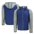 thumbnail image 1 of Men's Cutter & Buck  Heather Blue/Heather Gray Seattle Seahawks Throwback Mainsail Sweater-Knit Full-Zip Hoodie, 1 of 3