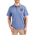 thumbnail image 1 of Men's Cutter & Buck Heather Blue Illinois Fighting Illini Forge Eco Heather Stripe Stretch Recycled Polo, 1 of 2