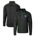 thumbnail image 1 of Men's Cutter & Buck Heather Charcoal Air Force Falcons Mainsail Sweater-Knit Big & Tall Half-Zip Pullover Jacket, 1 of 3