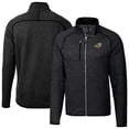 thumbnail image 1 of Men's Cutter & Buck Heather Charcoal Akron RubberDucks Mainsail Sweater-Knit Full-Zip Jacket, 1 of 3