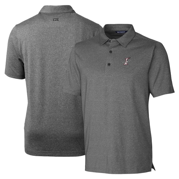 Men's Cutter & Buck Heather Charcoal Albuquerque Isotopes Forge Heathered Stretch Polo