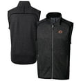 thumbnail image 1 of Men's Cutter & Buck Heather Charcoal Chicago Bears Big & Tall Mainsail Sweater Knit Fleece Full-Zip Vest, 1 of 3