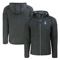 thumbnail image 1 of Men's Cutter & Buck  Heather Charcoal Detroit Lions Throwback Mainsail Sweater-Knit Full-Zip Hoodie, 1 of 3