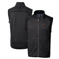thumbnail image 1 of Men's Cutter & Buck Heather Charcoal Florida Gators Mainsail Sweater-Knit Big & Tall Full-Zip Vest, 1 of 3