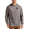 thumbnail image 1 of Men's Cutter & Buck Heather Charcoal Florida State Seminoles Primary Logo Adapt Knit Raglan Pullover Hoodie, 1 of 2