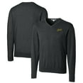 thumbnail image 1 of Men's Cutter & Buck Heather Charcoal George Mason Patriots Lakemont Tri-Blend Big & Tall V-Neck Pullover Sweater, 1 of 3