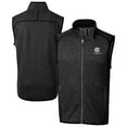 thumbnail image 1 of Men's Cutter & Buck Heather Charcoal George Washington University Big & Tall Mainsail Sweater-Knit Full-Zip Vest, 1 of 3