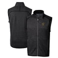 thumbnail image 1 of Men's Cutter & Buck Heather Charcoal Grambling Tigers Mainsail Sweater-Knit Big & Tall Full-Zip Vest, 1 of 3