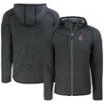 thumbnail image 1 of Men's Cutter & Buck Heather Charcoal Greenville Drive Mainsail Raglan Full-Zip Hoodie, 1 of 3