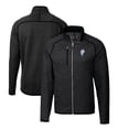 thumbnail image 1 of Men's Cutter & Buck Heather Charcoal Houston Oilers Throwback Logo Mainsail Sweater-Knit Big & Tall Full-Zip Pullover, 1 of 3