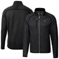thumbnail image 1 of Men's Cutter & Buck Heather Charcoal Jacksonville Jumbo Shrimp Mainsail Sweater-Knit Full-Zip Jacket, 1 of 3