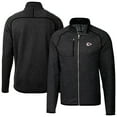 thumbnail image 1 of Men's Cutter & Buck Heather Charcoal Kansas City Chiefs Big & Tall Mainsail Sweater-Knit Full-Zip Jacket, 1 of 3