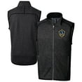 thumbnail image 1 of Men's-Cutter & Buck  Heather Charcoal LA Galaxy Big & Tall Mainsail Sweater-Knit Full-Zip Vest, 1 of 3