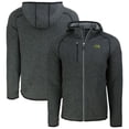 thumbnail image 1 of Men's Cutter & Buck Heather Charcoal NDSU Bison Mainsail Raglan Full-Zip Hoodie, 1 of 3