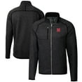 thumbnail image 1 of Men's Cutter & Buck  Heather Charcoal Nebraska Huskers Alumni Logo Mainsail Sweater-Knit Full-Zip Jacket, 1 of 3