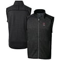 thumbnail image 1 of Men's Cutter & Buck  Heather Charcoal Ohio State Buckeyes Alumni Logo Mainsail Sweater Knit Fleece Full-Zip Vest, 1 of 3