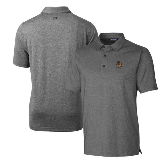 Men's Cutter & Buck Heather Charcoal Oregon State Beavers Forge Stretch Polo