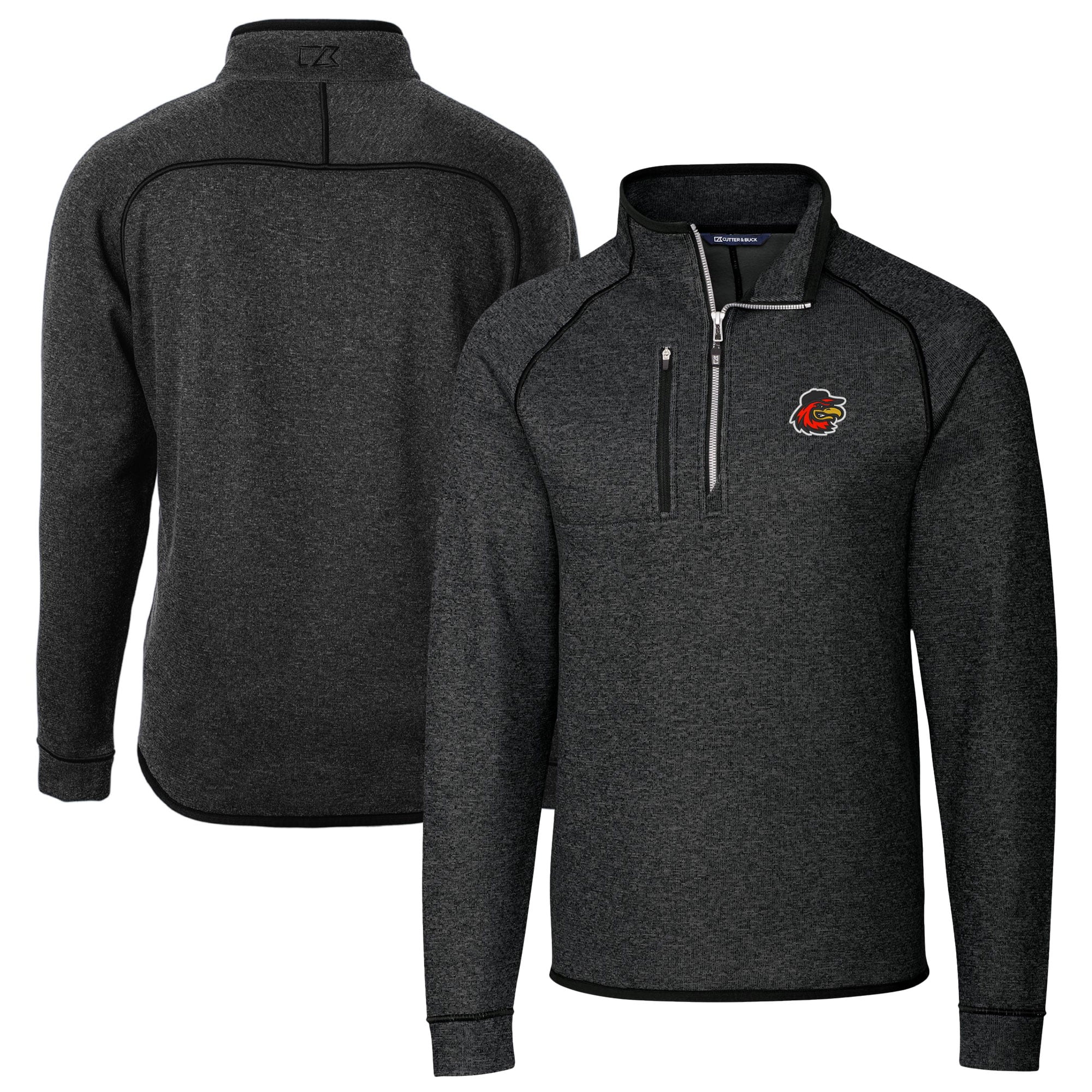 Men's Cutter & Buck Heather Charcoal Rochester Red Wings Big & Tall ...