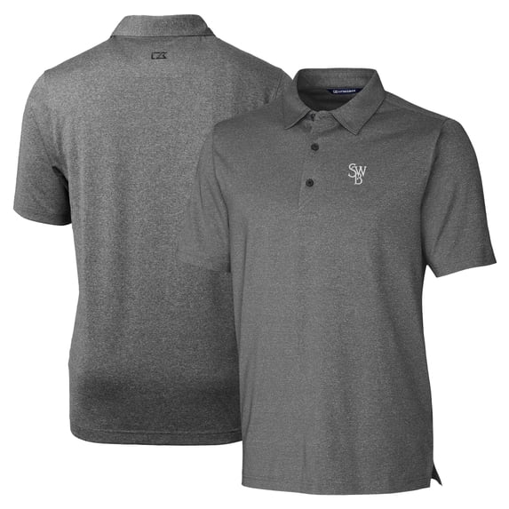 Men's Cutter & Buck Heather Charcoal Scranton Wilkes-Barre RailRiders Forge Heathered Stretch Polo
